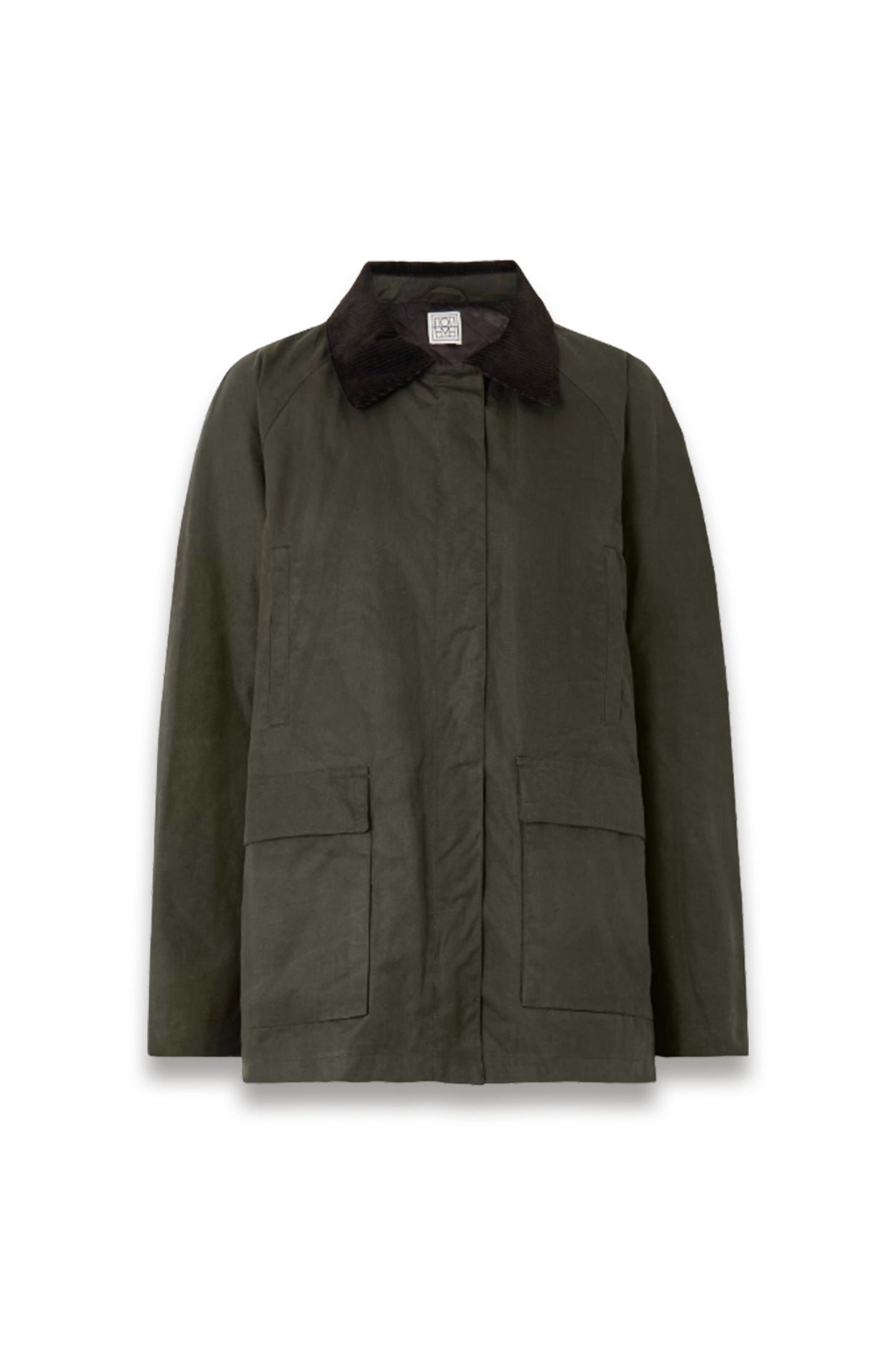 Oversized Corduroy-trimmed Waxed Organic Cotton Jacket