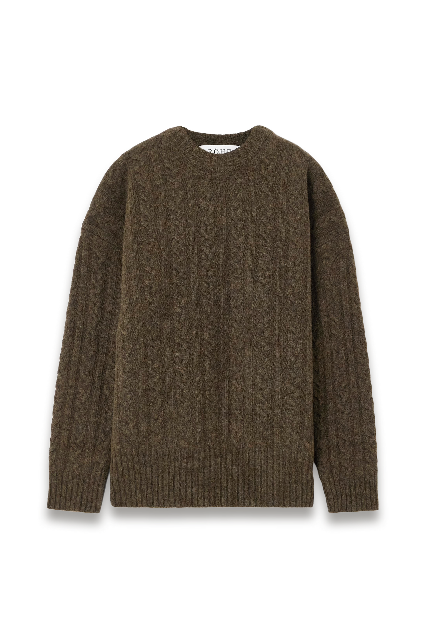Oversized Cable Knit Wool Sweater