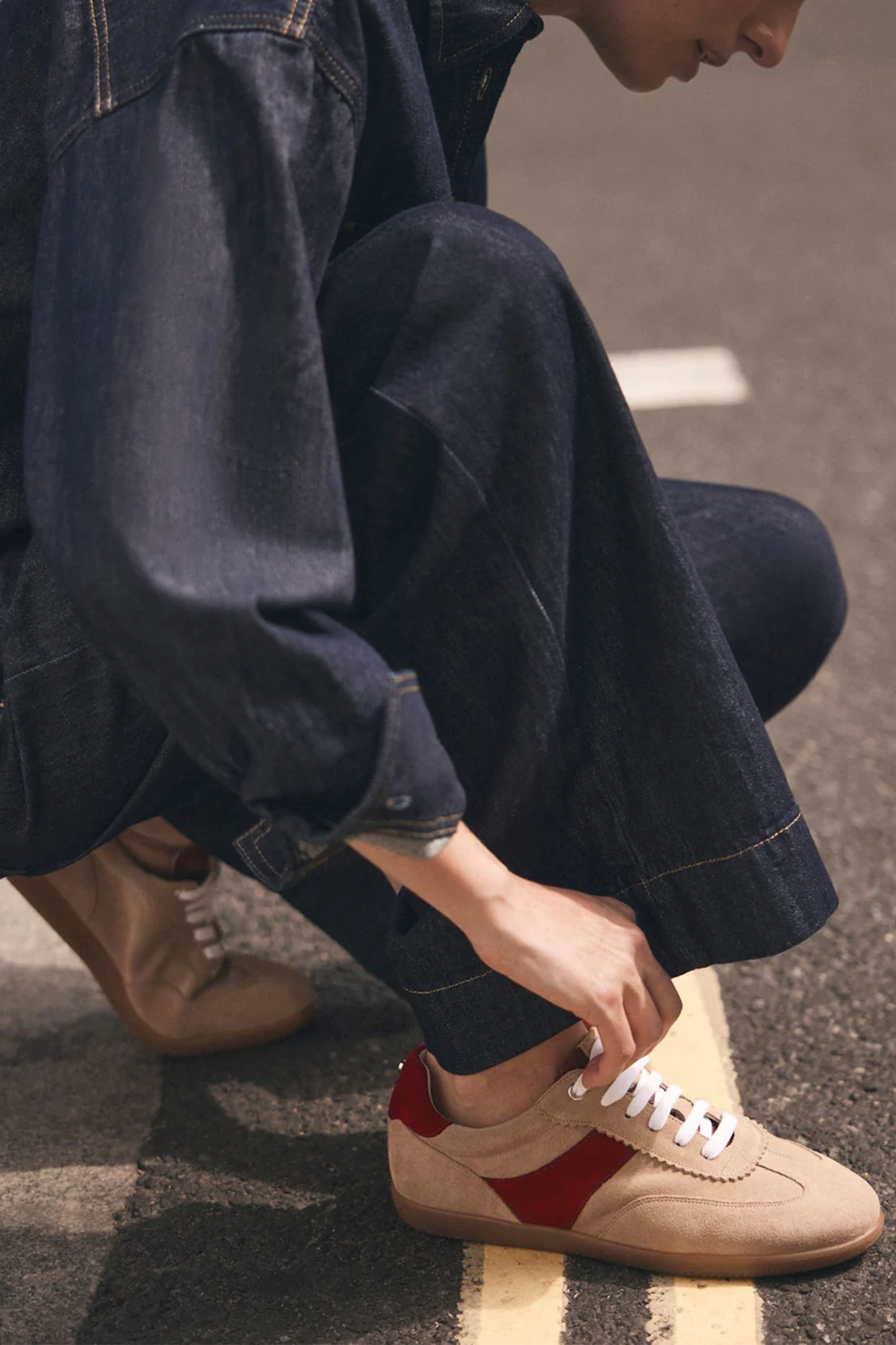 Lucia Neutral Suede Trainers