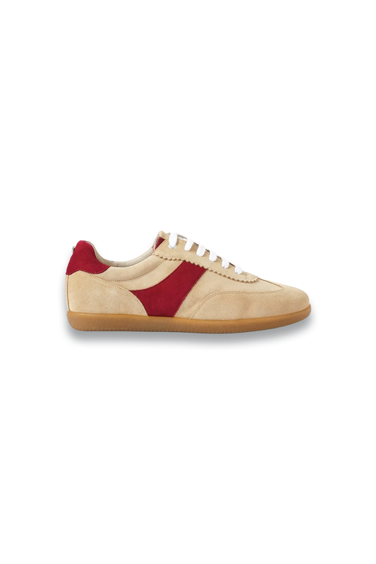 Lucia Neutral Suede Trainers