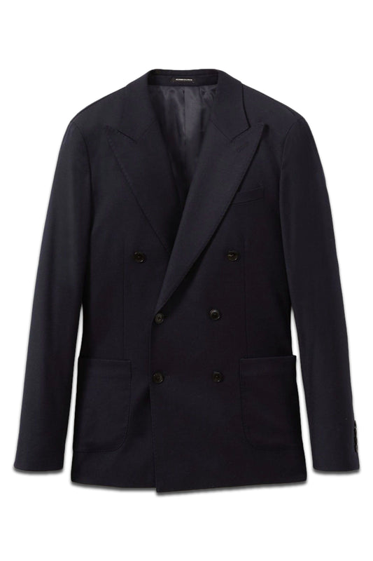 Wool-blend Double-breasted Suit Jacket