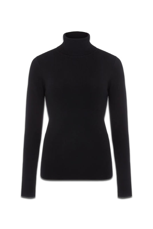 Gwyneth Black Roll Neck Jumper