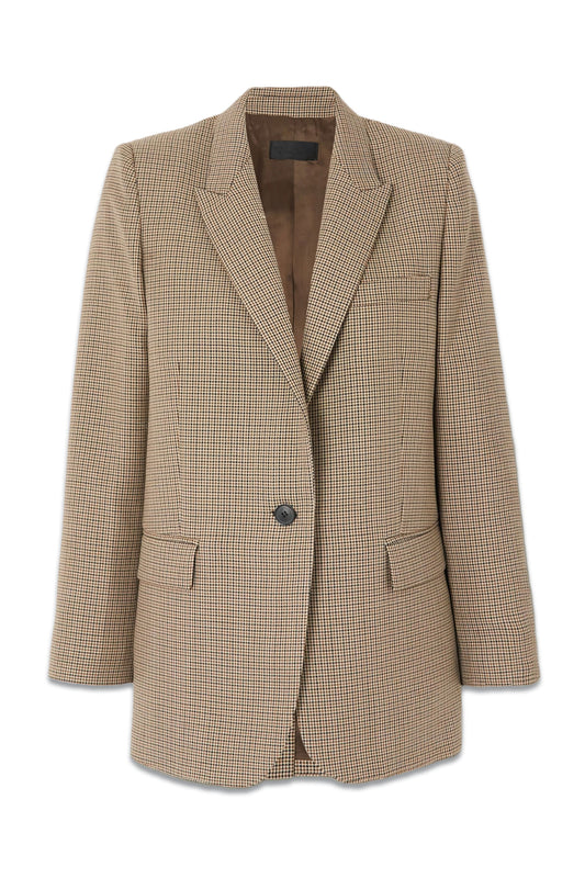 Diane Houndstooth Wool Blazer