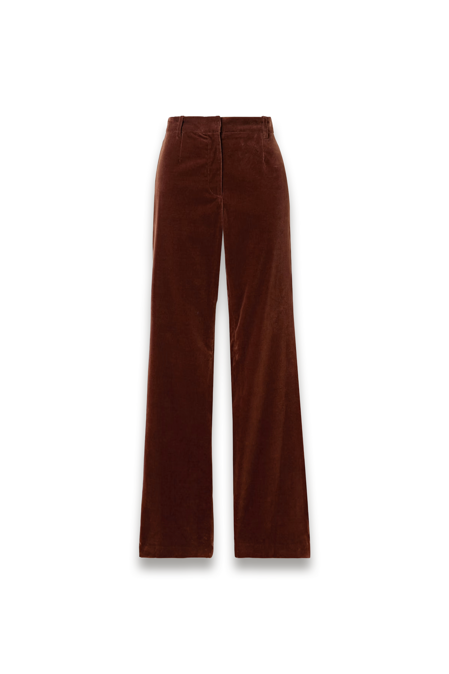 Corette Cotton-Blend Velvet Straight-Leg Pants