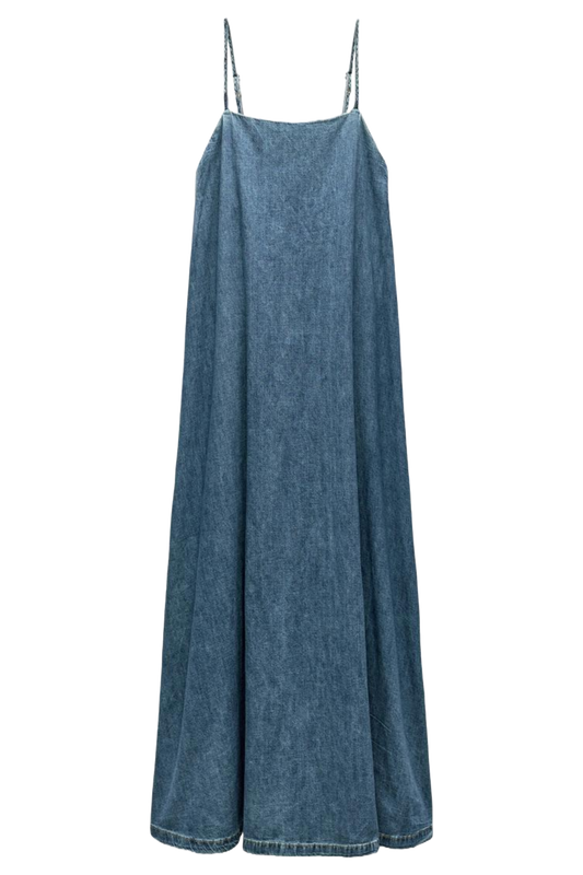 Denim TRF Midi Dress