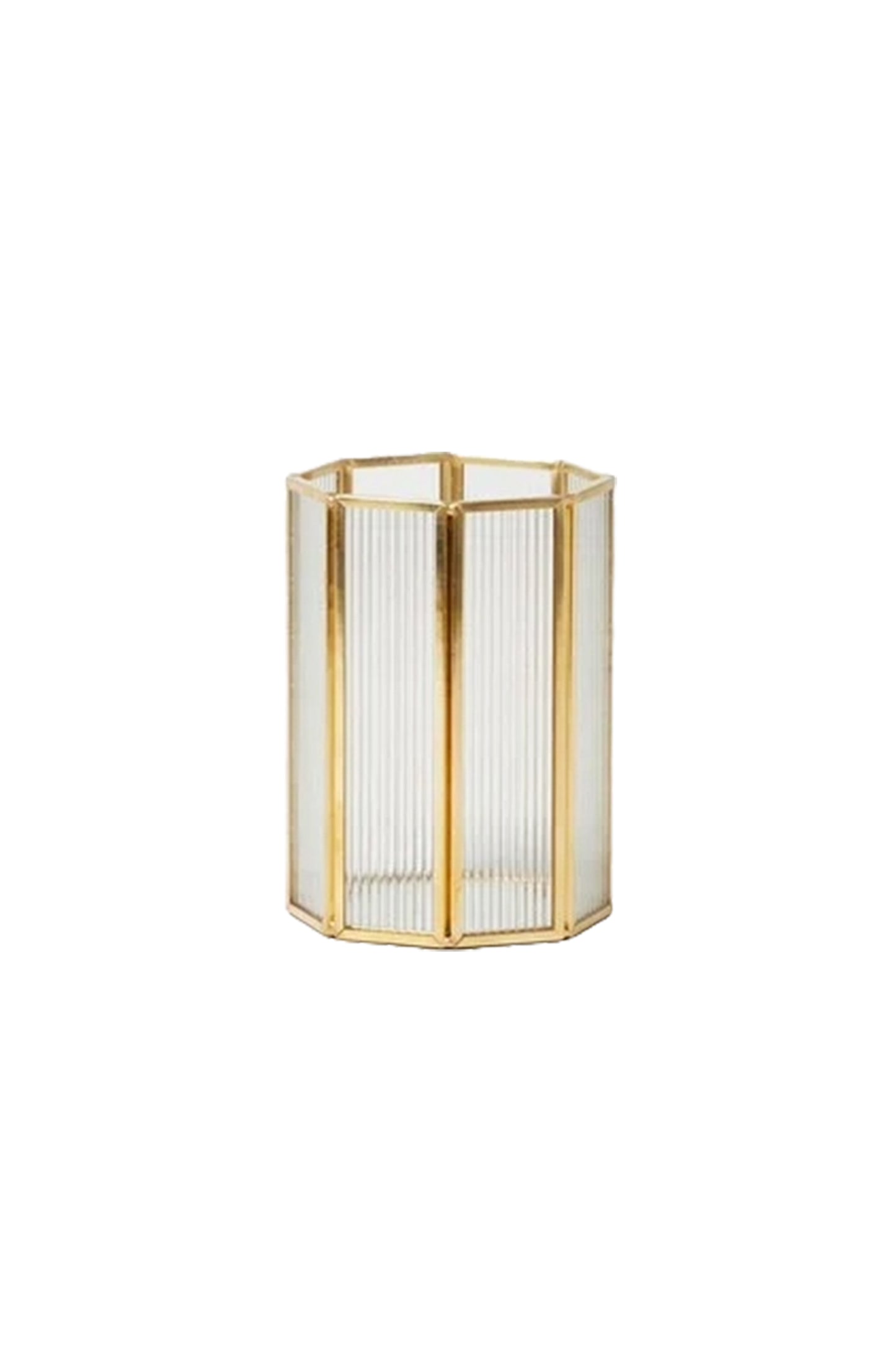 Loire Gold & Glass Brush Holder