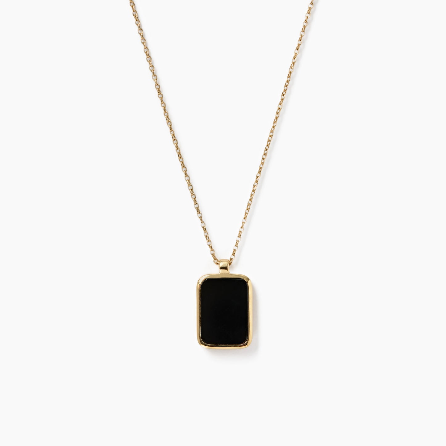Onyx Tag Necklace