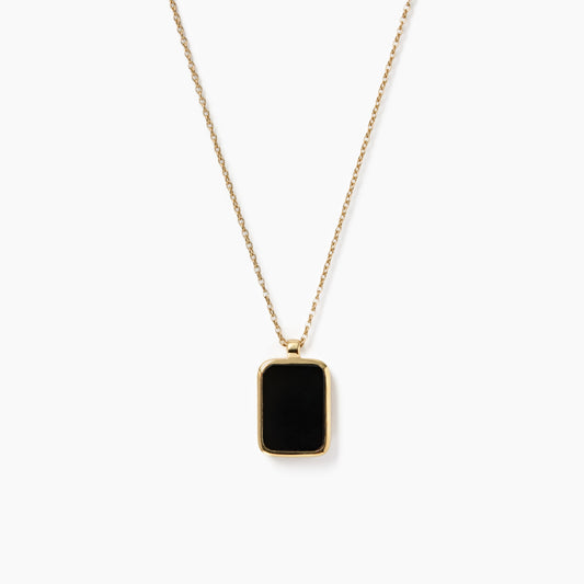 Onyx Tag Necklace