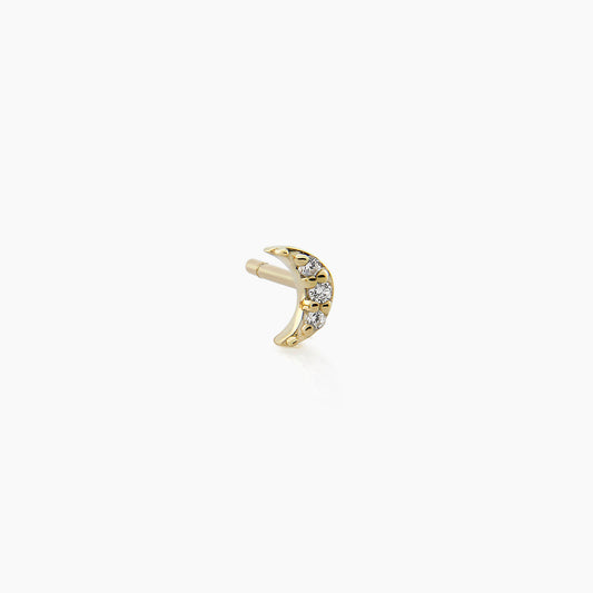 Diamond Moon Stud