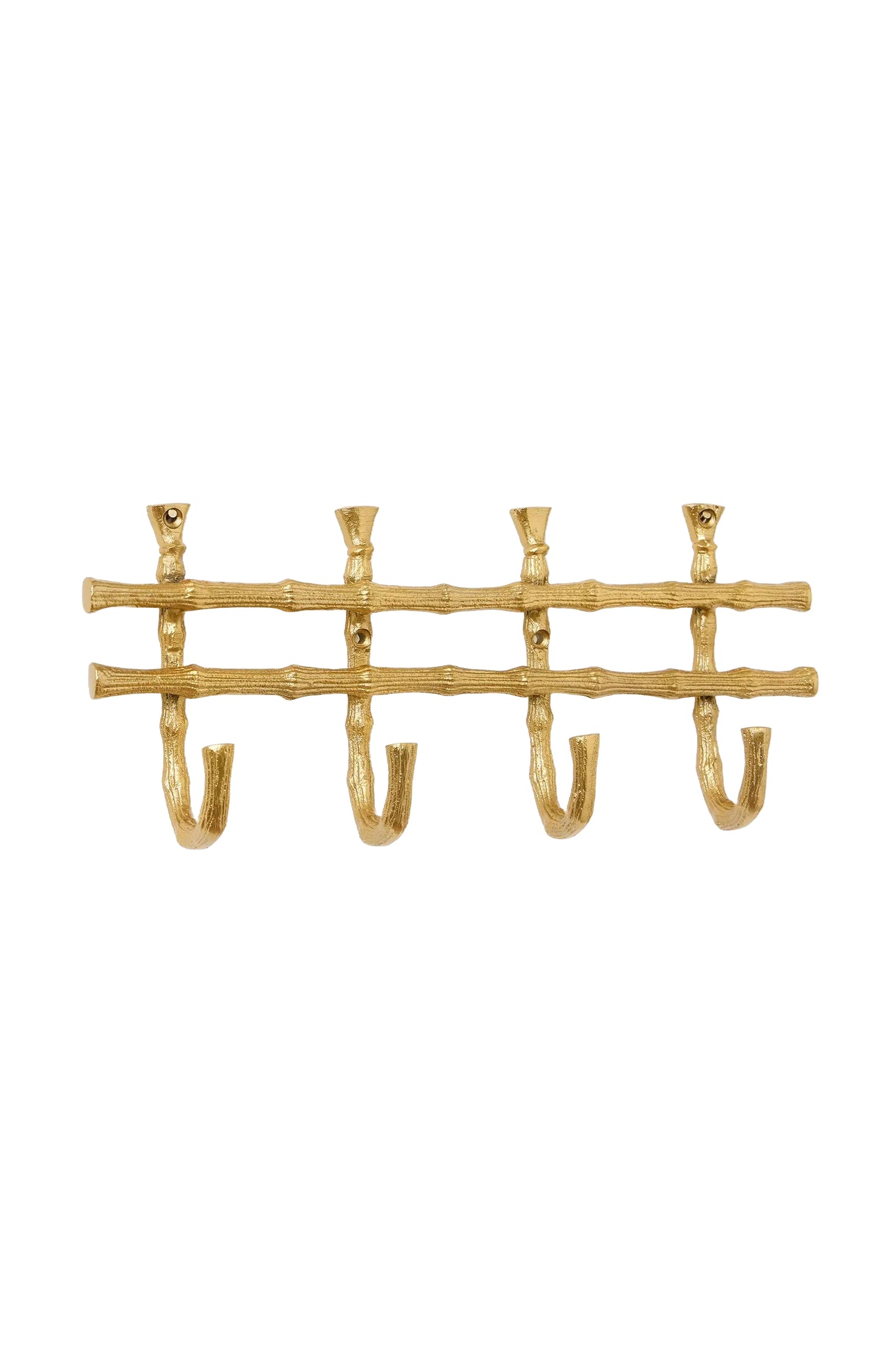 Bambou Gold Metal Wall Storage Hooks