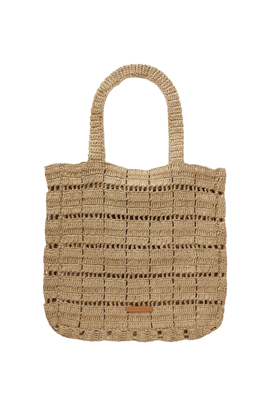Orion Crocheted Raffia Tote