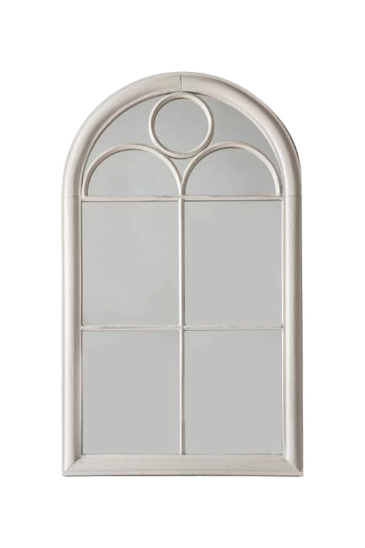 Classic Arch Window Metal Frame Indoor/Outdoor Wall Mirror