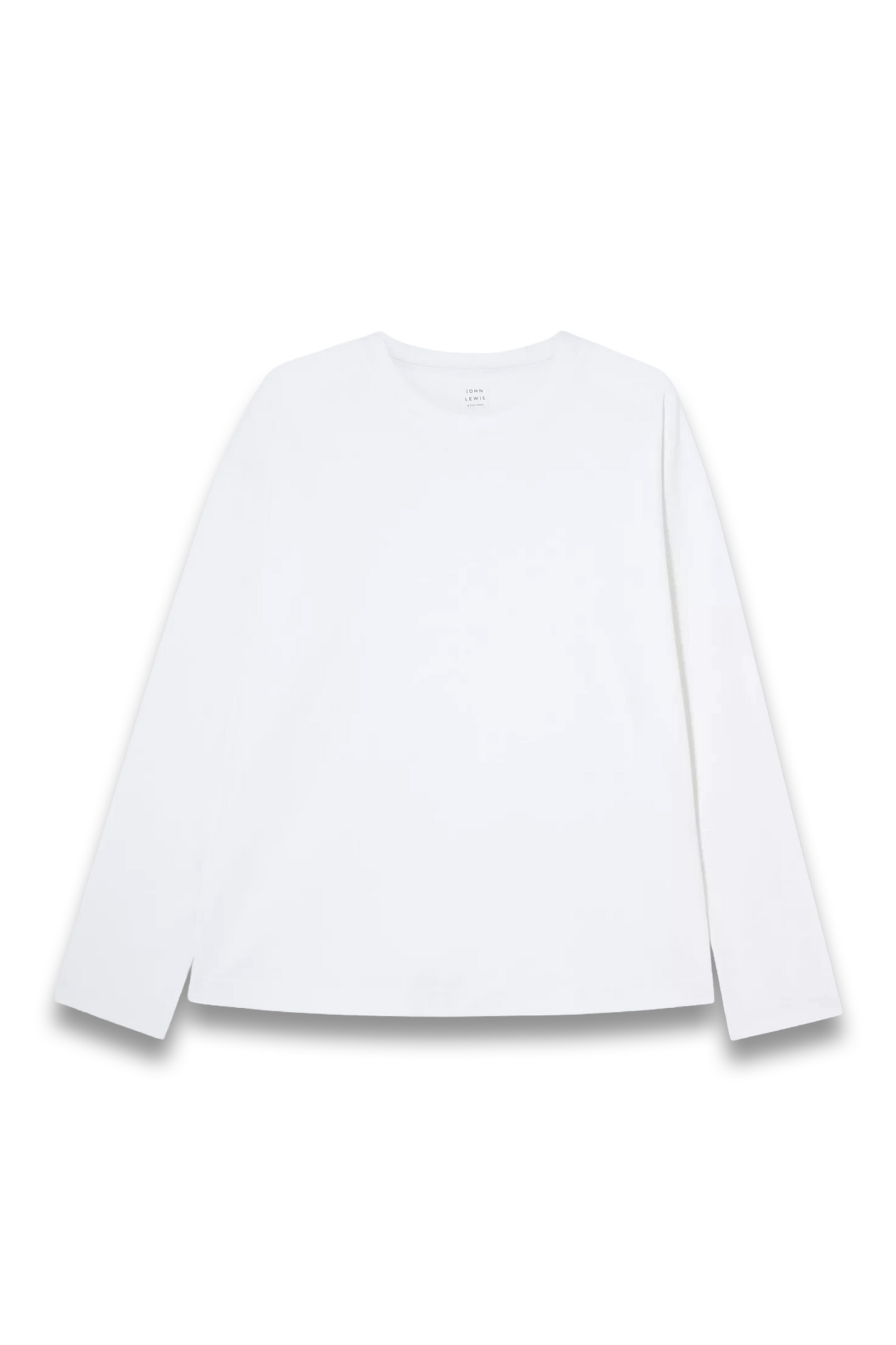 Oversized Fit Organic Cotton Long Sleeve Top, White