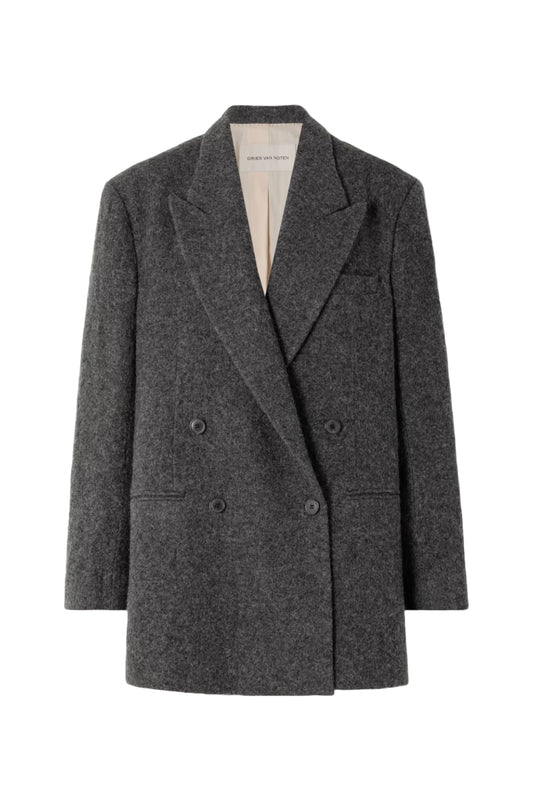 Oversized Double-Breasted Wool Jacket