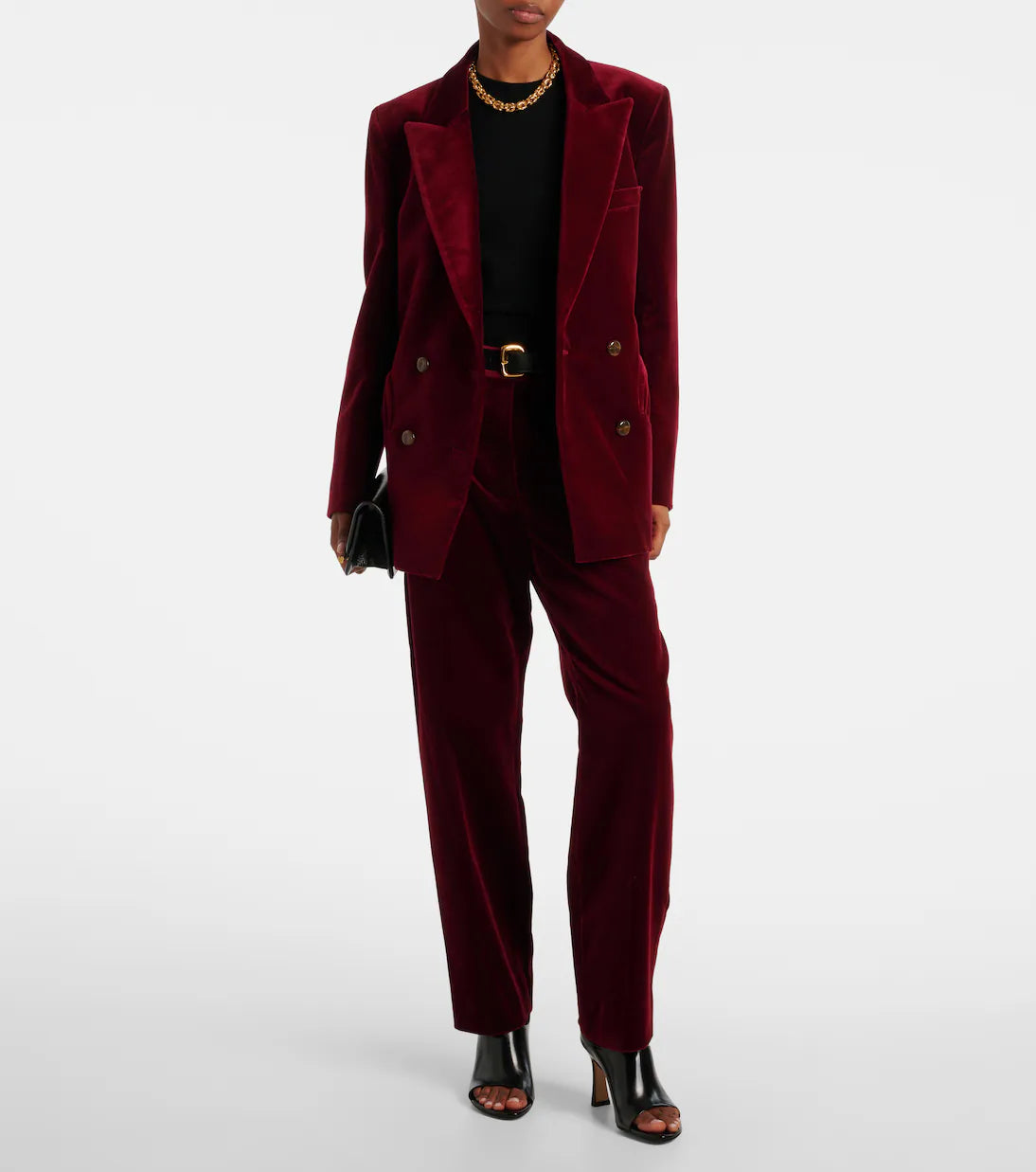 Everynight Double-breasted Cotton Velvet Blazer