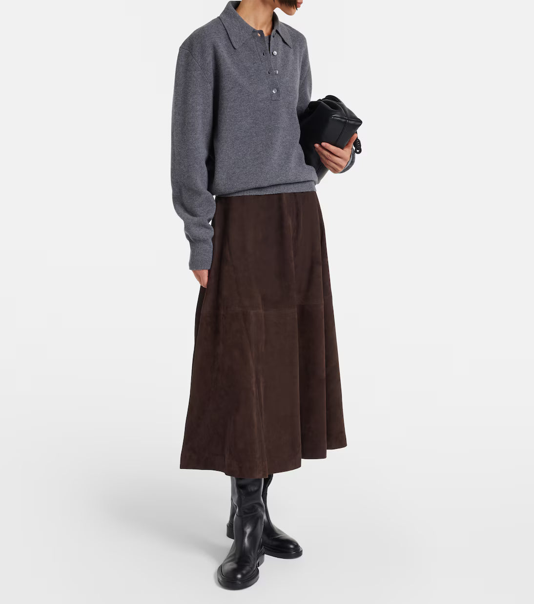 Wool and Cashmere Polo Sweater