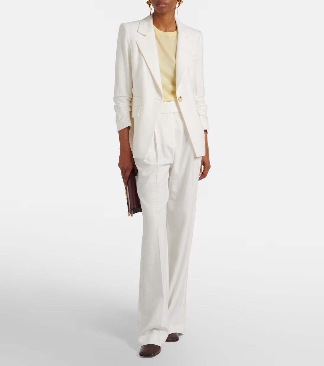 Marbeau Pleated Wide-leg Pants