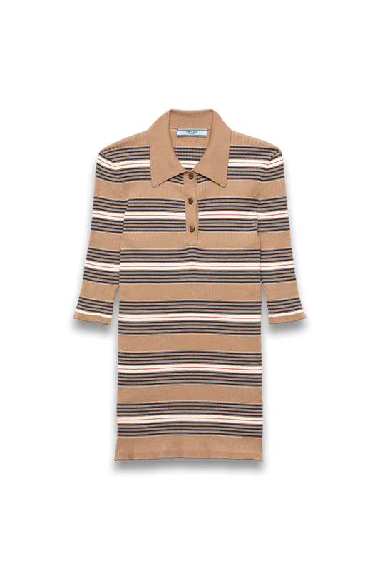 Striped Cotton Polo Shirt