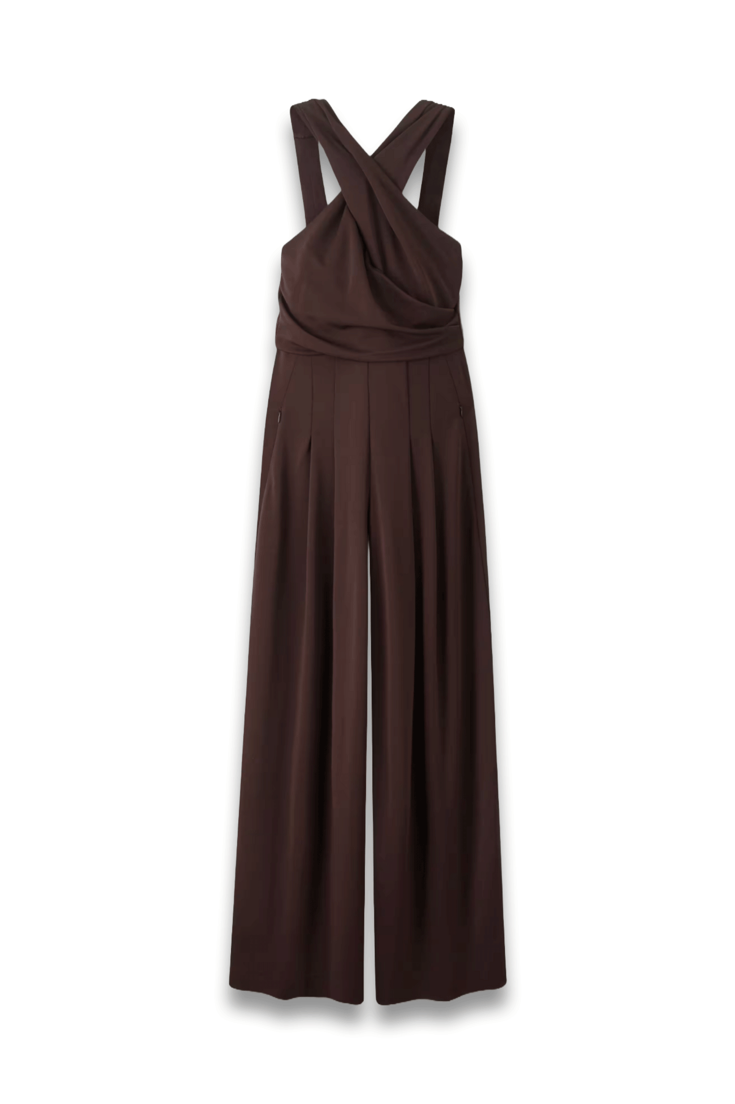 Crossover Wide-Leg Jumpsuit