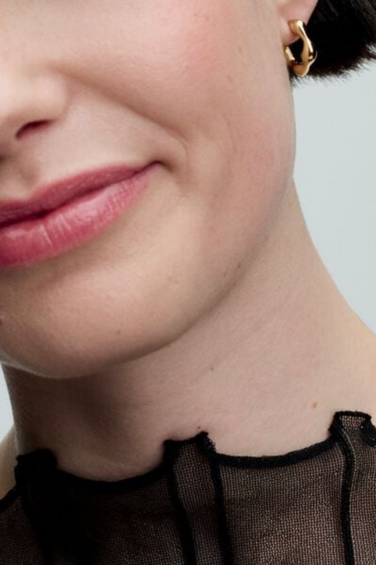 Organically Shaped Open Hoop Earrings