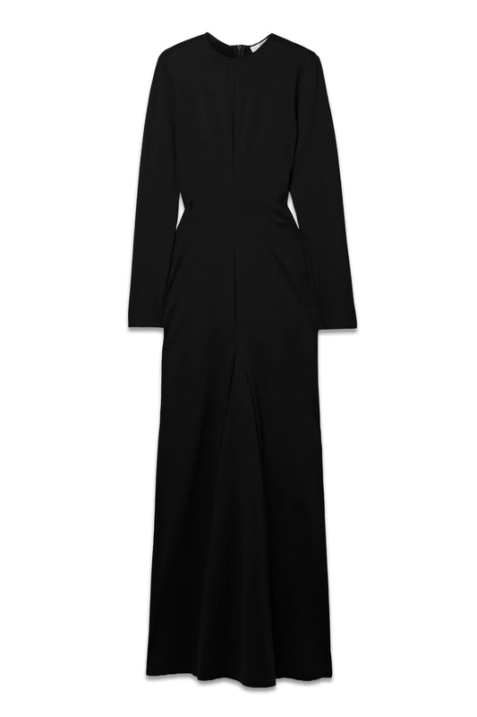Paneled Stretch-ponte Maxi Dress