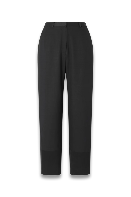 Mahoney Satin-trimmed Crepe Straight-leg Pants