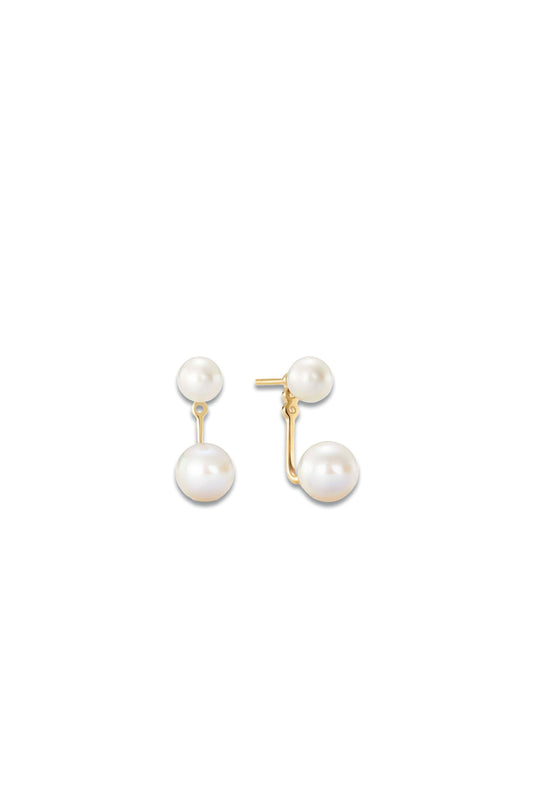 Bold Pearl Ear Jacket Studs