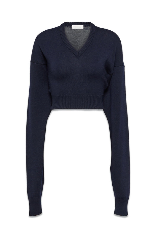Pomez Cropped Wool Sweater