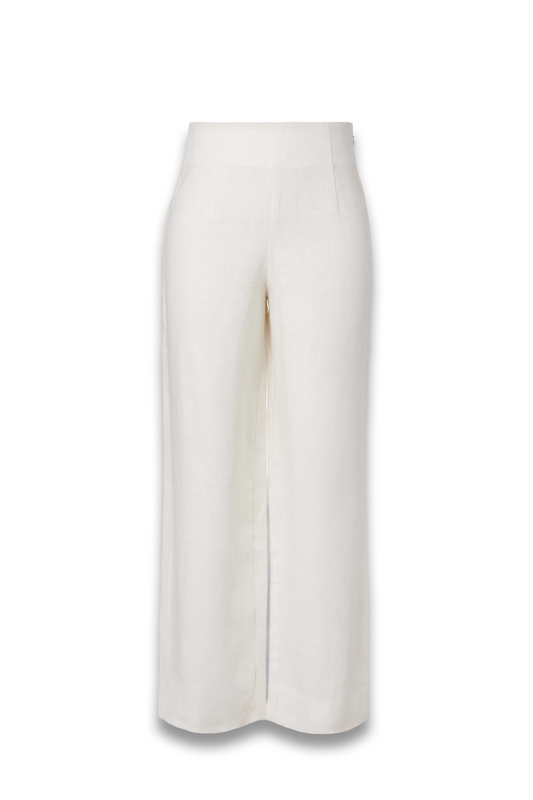 Noelle Linen Wide-Leg Pants