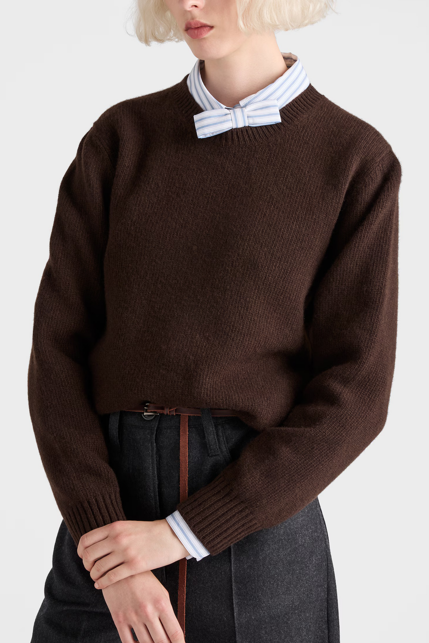 Wool and Cashmere Crew-neck Sweater