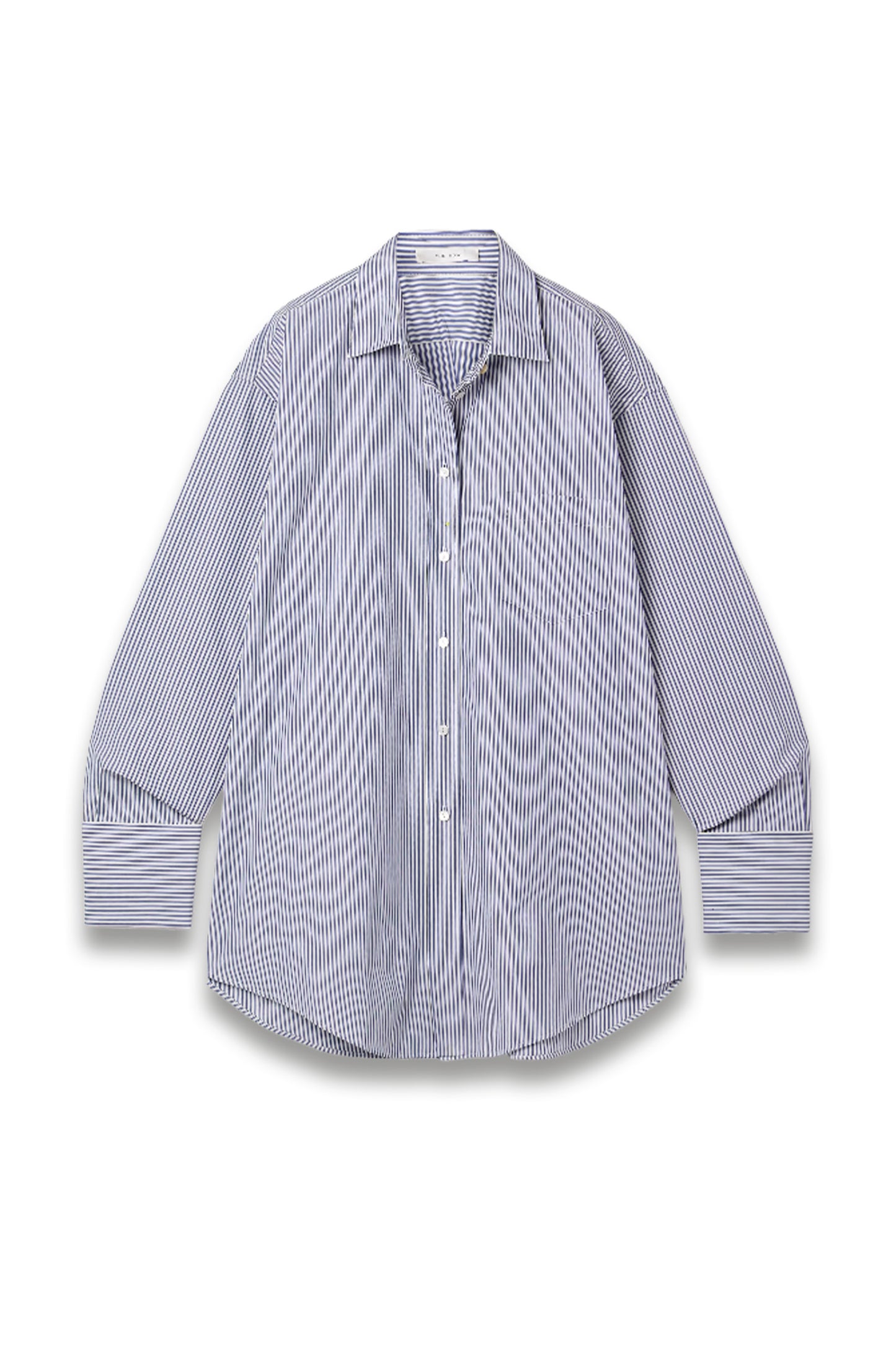 Ment oversized striped cotton-poplin shirt