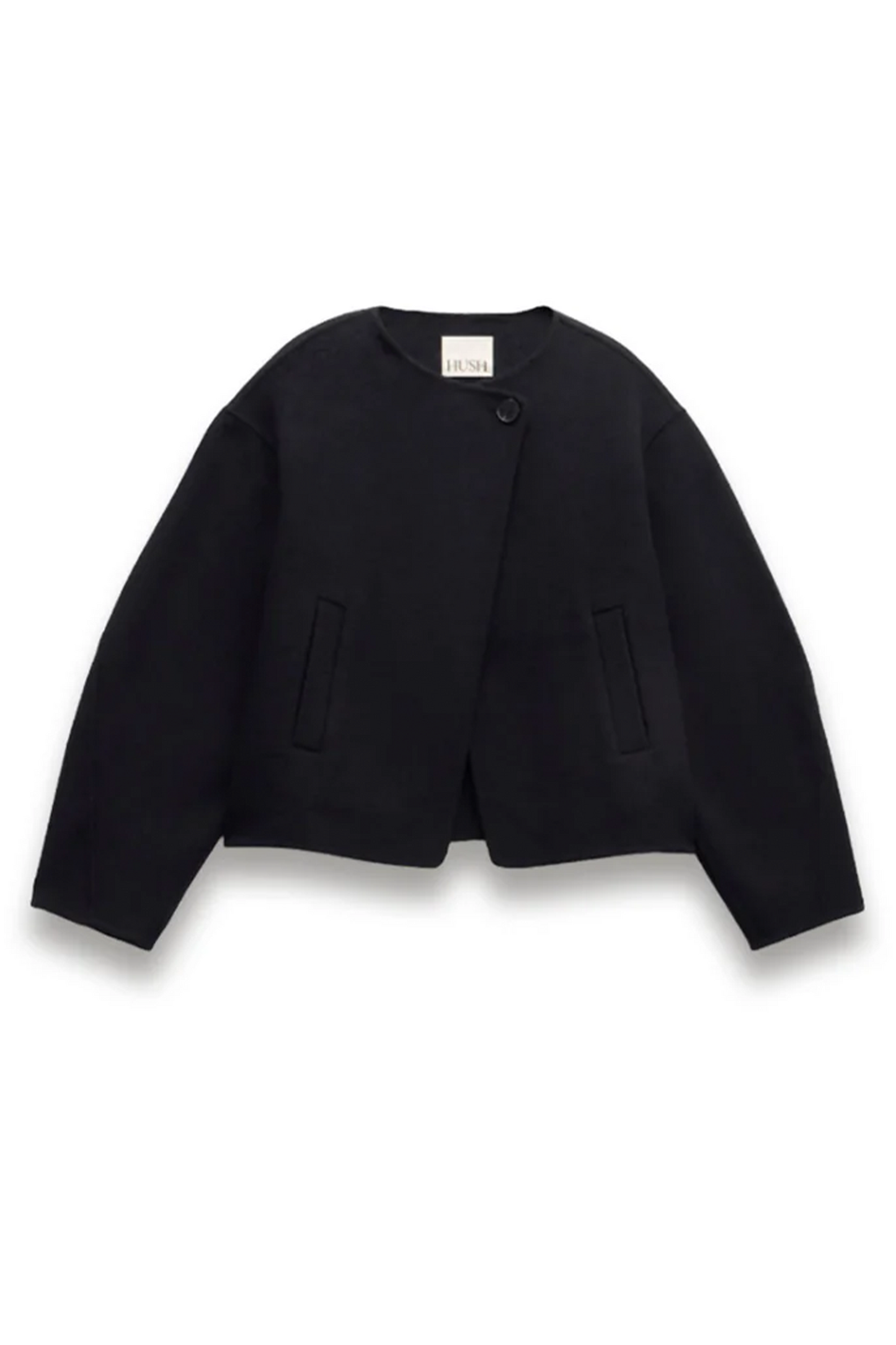 Pure Wool Double-faced Collarless Jacket