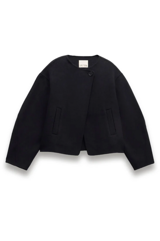 Pure Wool Double-faced Collarless Jacket