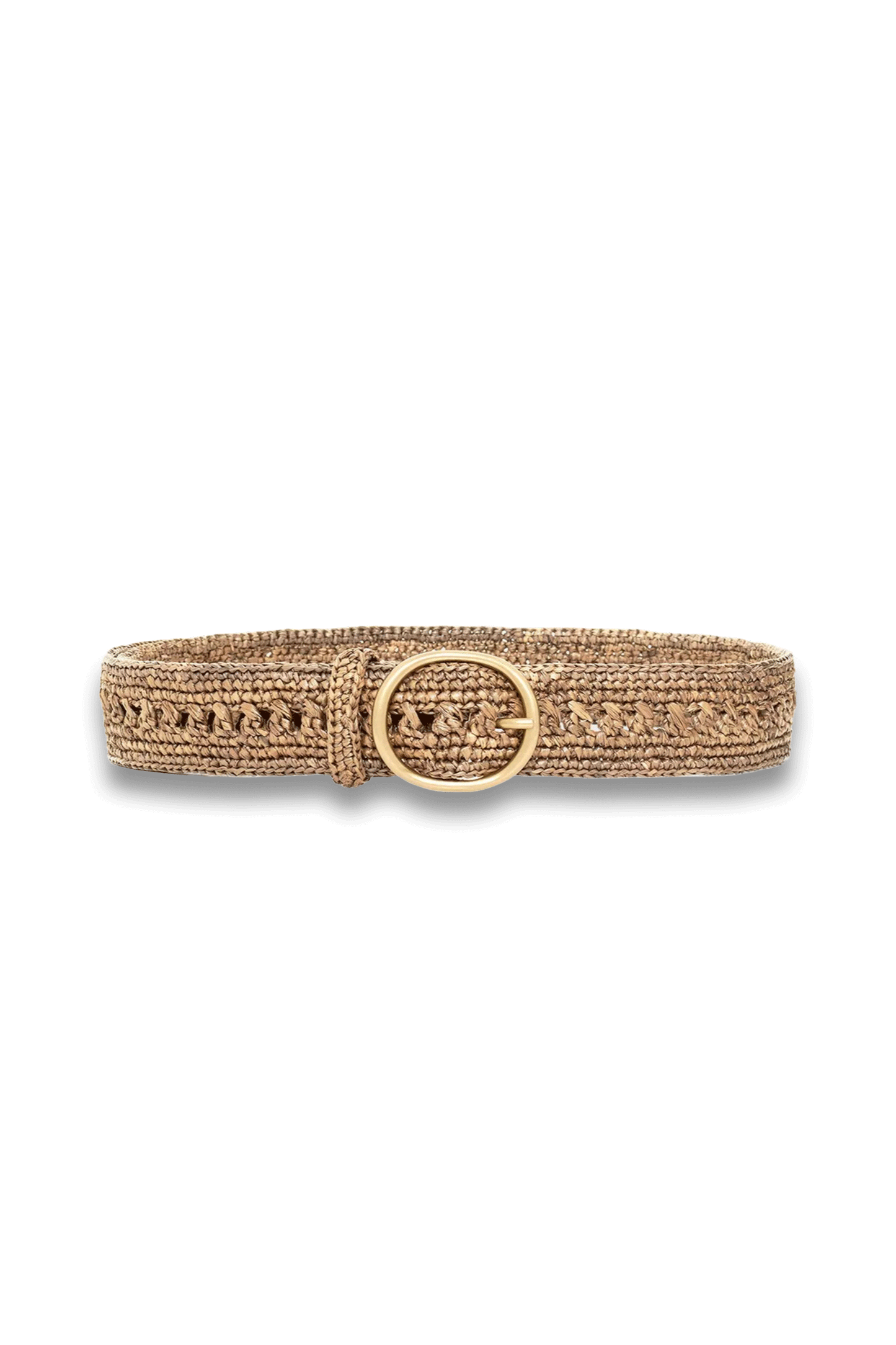 Erika Raffia Belt in Taupe
