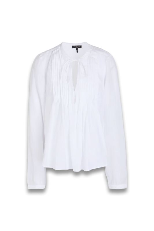 Amaris Pintucked Ramie Blouse