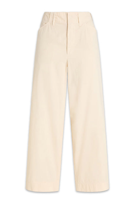 Banks Cropped Cotton-Canvas Wide-Leg Pants
