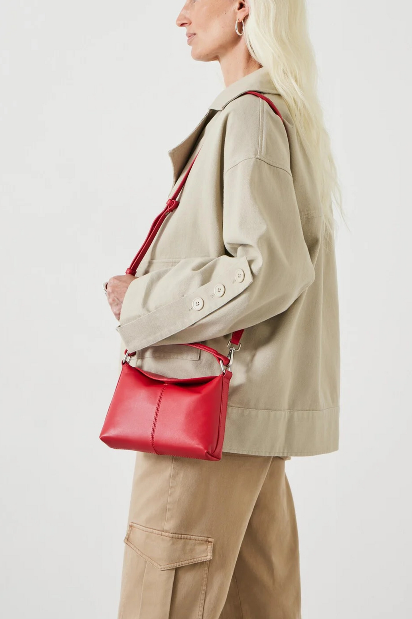 Mini Stevie Leather Crossbody Bag