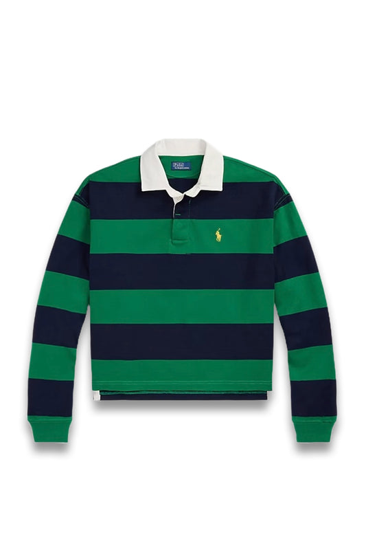 Striped Cropped Jersey Rugby Shirt