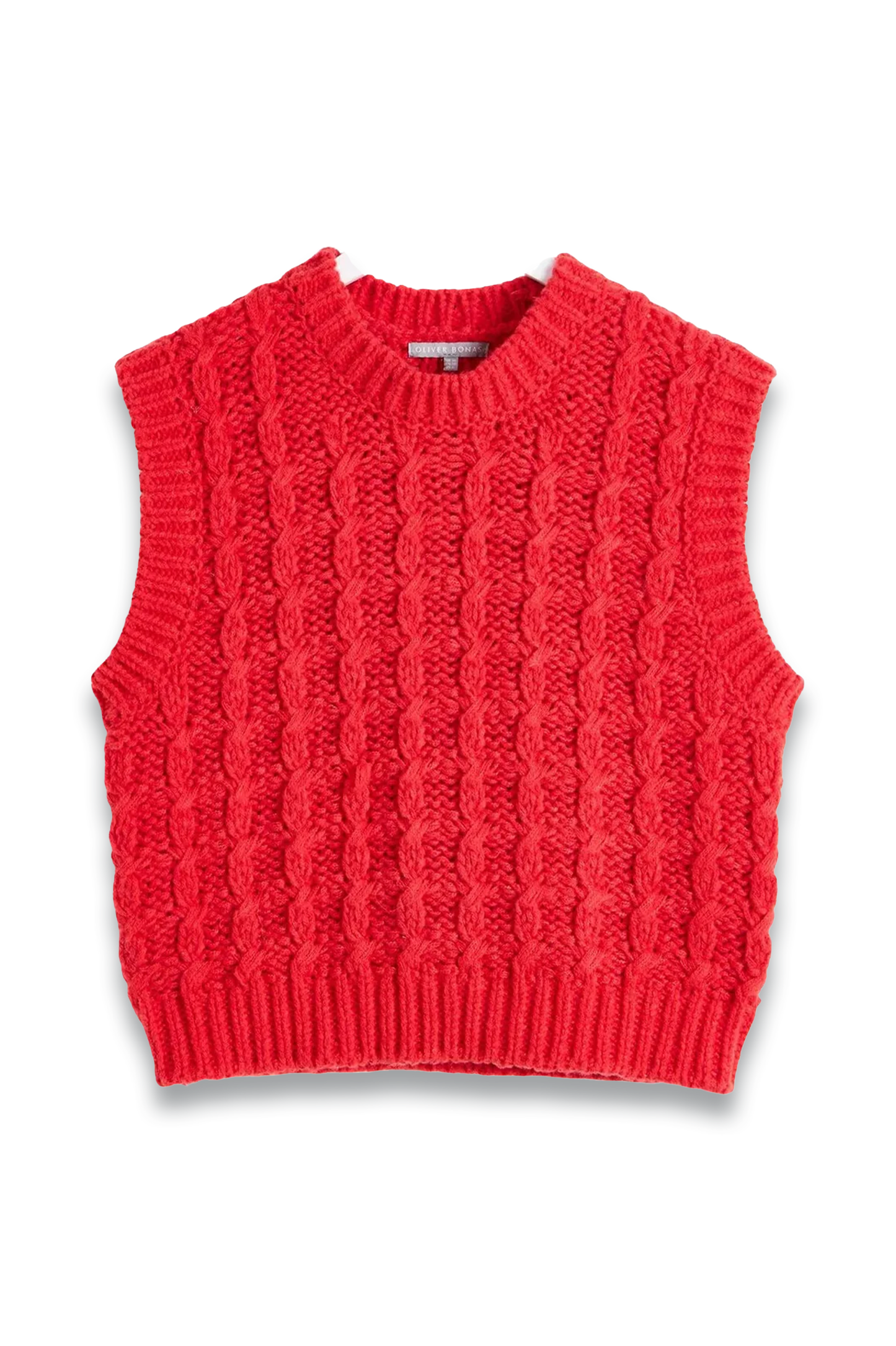 Red Chunky Knit Vest