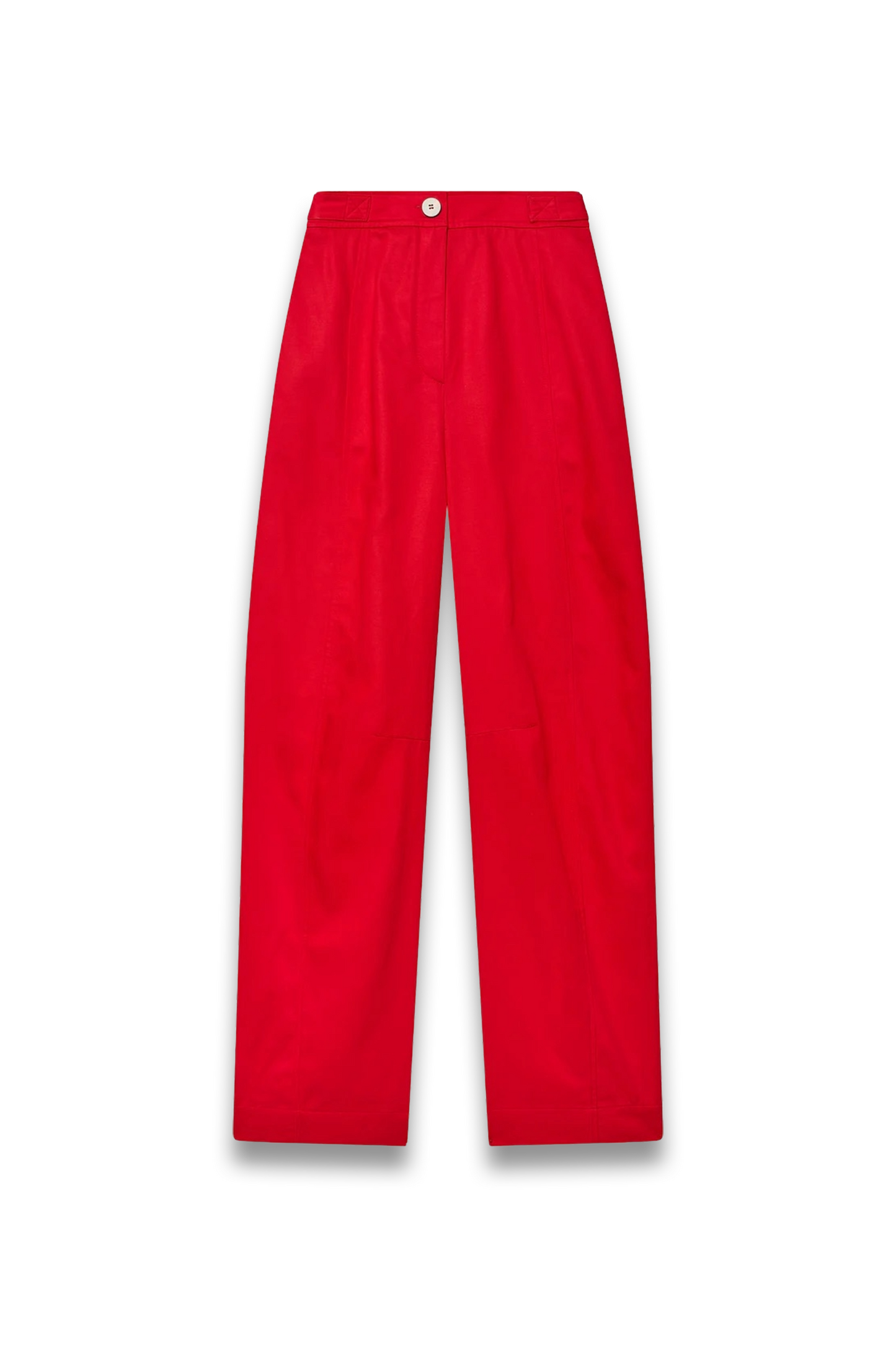 Red Wide Leg Utility Trousers