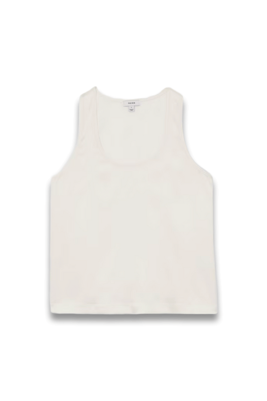 Ruby Silk-Front Cami Top in White