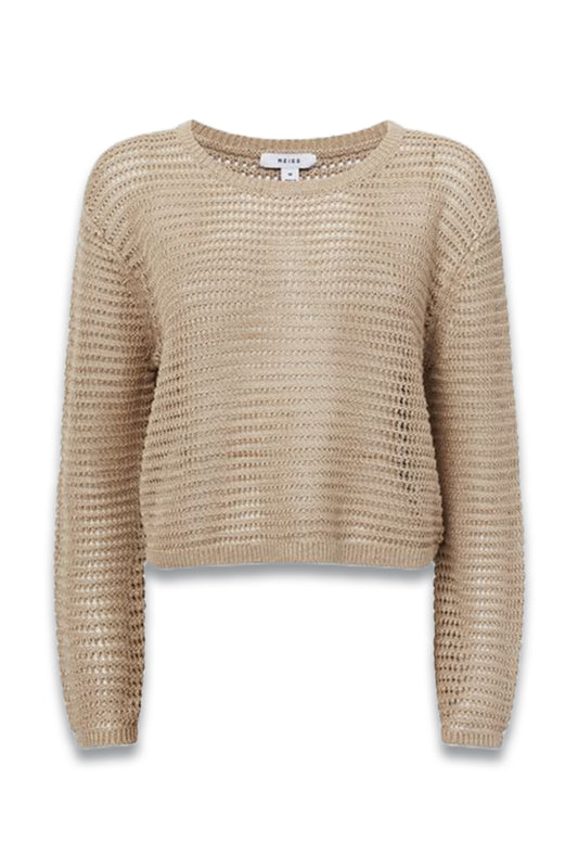 Avril Open Stitch Crew Neck Jumper
