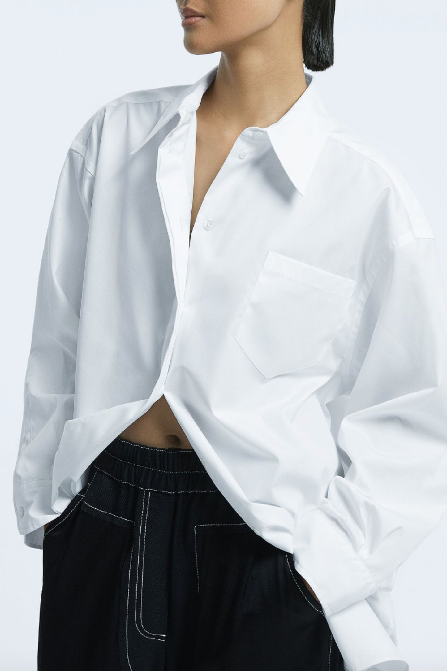 Atelier Julia Oversized Button Through Cotton Shirt