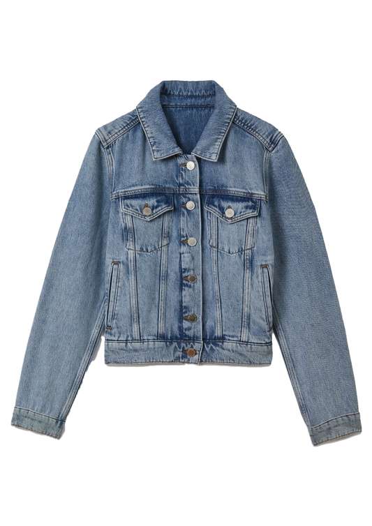 Ellen Denim Jacket, Mid Blue