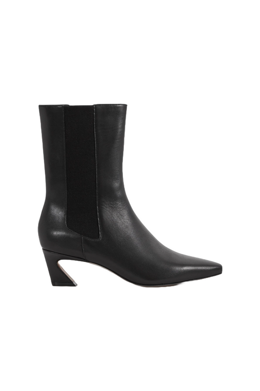 Mina Leather Kitten Heel Chelsea Boots