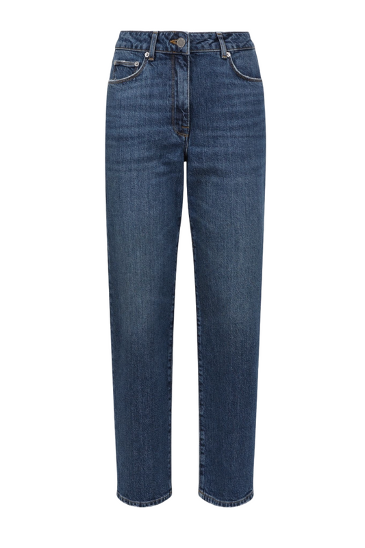 Selin Mid Rise Straight Leg Cropped Jeans