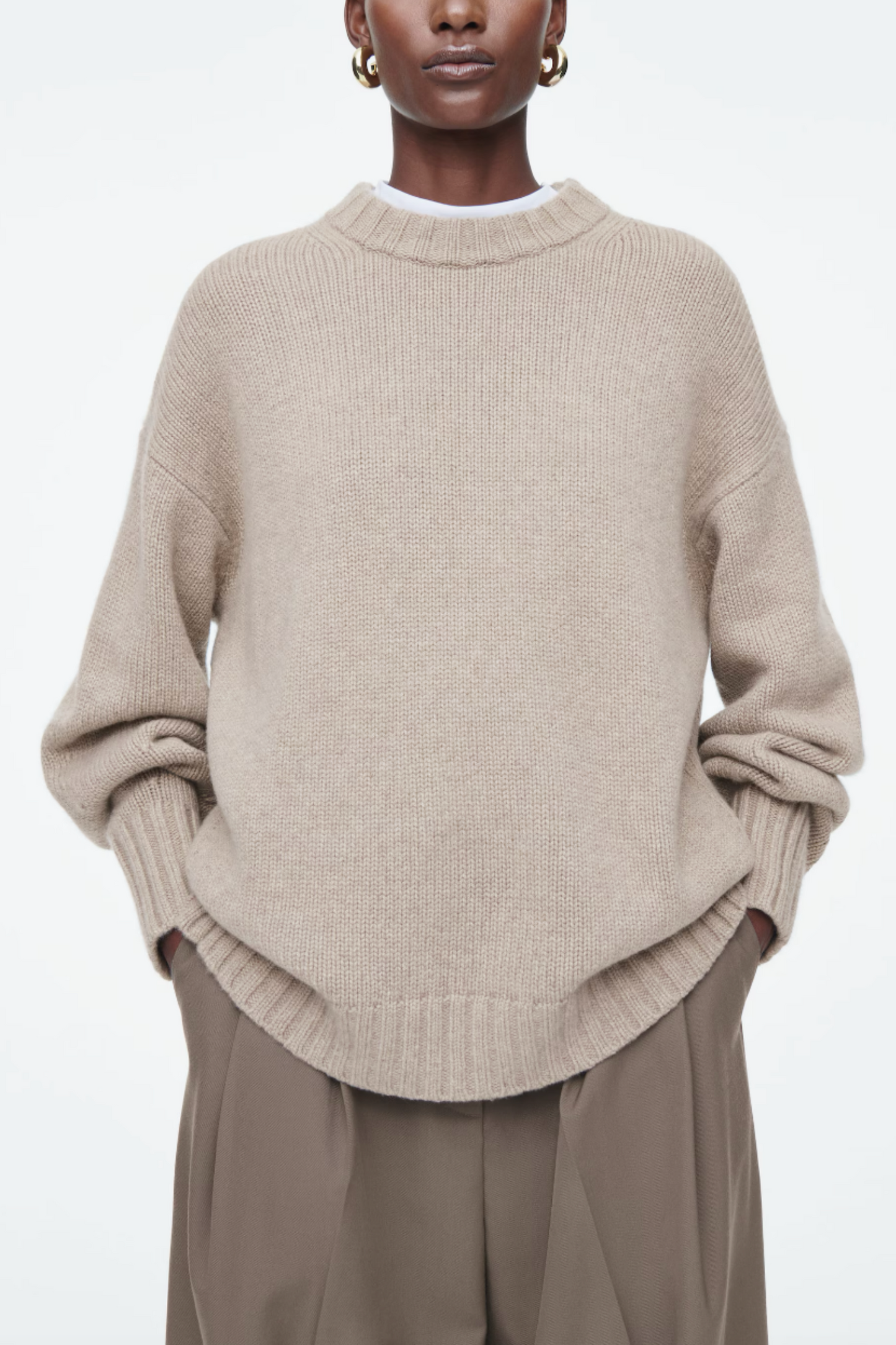 Chunky Pure Cashmere Crew-Neck Jumper