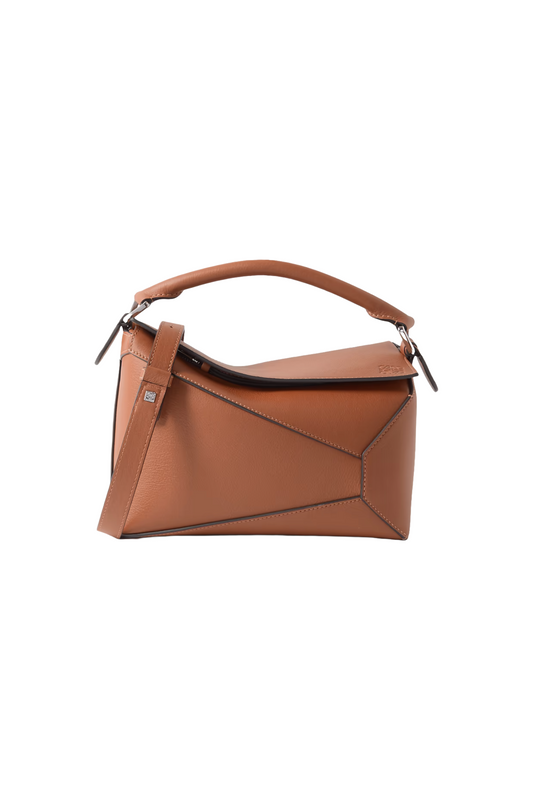 Puzzle Edge Small Textured-Leather Shoulder Bag