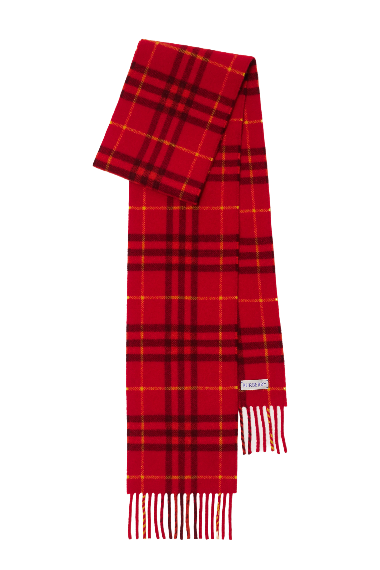 Narrow Check Cashmere Scarf