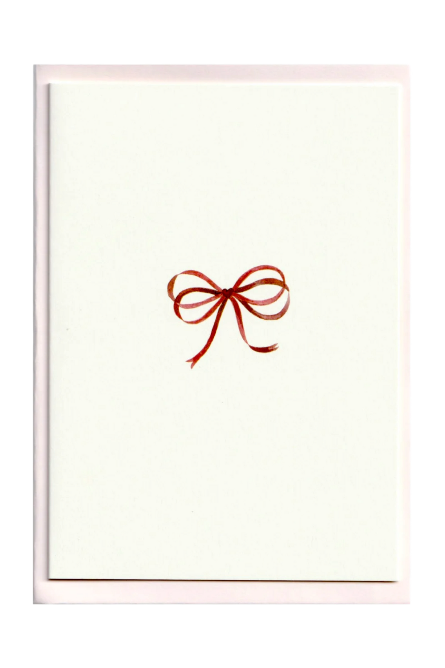 Pack of 5 Scarlet Bow Ribbon Cards